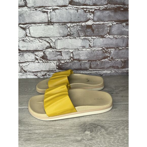 Olukai Pihapiha Gold Leather Beach Slides Casual Sandals Women Sz 40EU/10M US - Picture 14 of 16